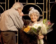 После премьеры спектакля
«Прощальное танго» А.Николаи. 2011 г. 
Поздравления режиссёра Г. Зискина.
